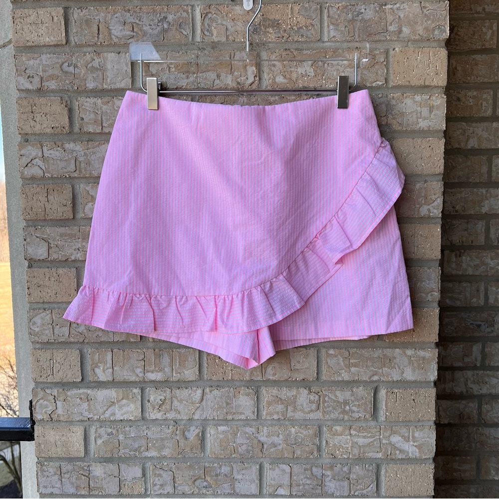 Lilly Pulitzer Faye Skort in Capri Coral Seersucker